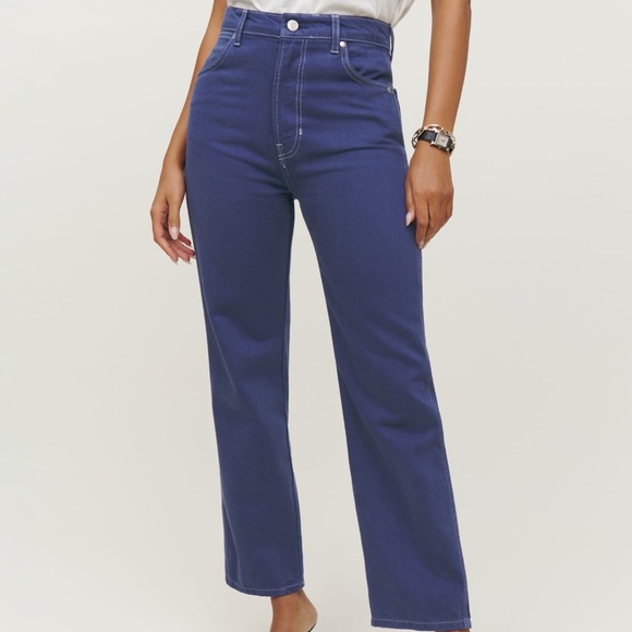 Reformation Cowboy High Rise Straight Jeans in Danube - Picture 2 of 16